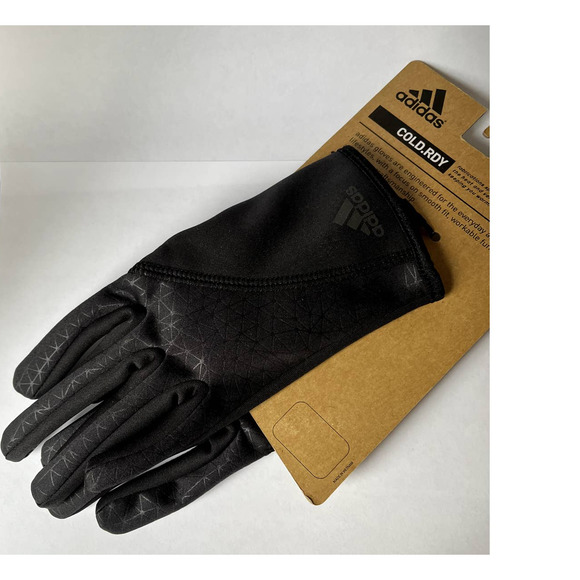 Adidas Cold.Rdy Gloves Black Size Small Running Gear New - Picture 5 of 8